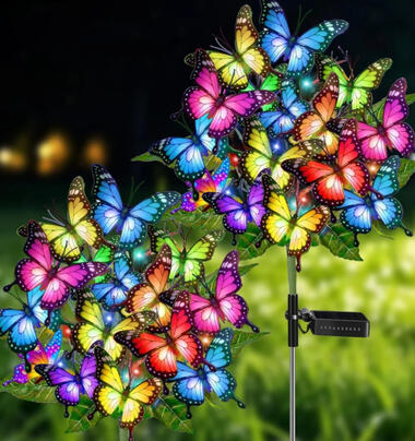 Solar Butterfly Lights (2 pack) Light up your garden at night with colorful butterfly solar lights!